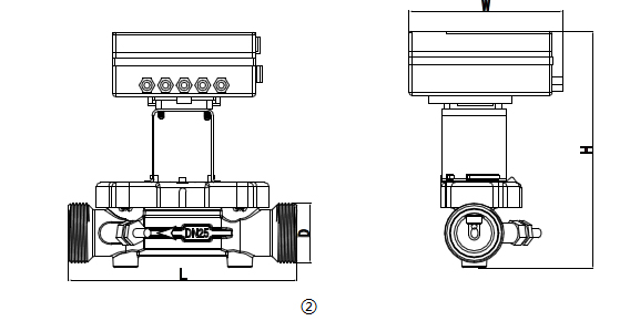 Contador de Energía Térmica Ultrasónico, Cuerpo de Latón/Roscado