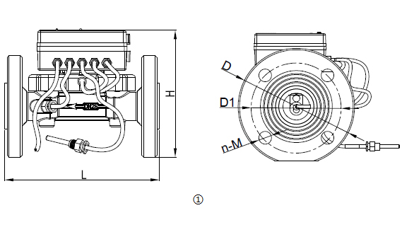 Contador de Energía Térmica Ultrasónico, Cuerpo de Acero Inoxidable/Roscado