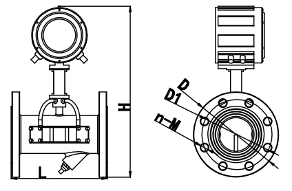 Contador de Energía Térmica Ultrasónico, Cuerpo de Hierro/Brida/Multisonda